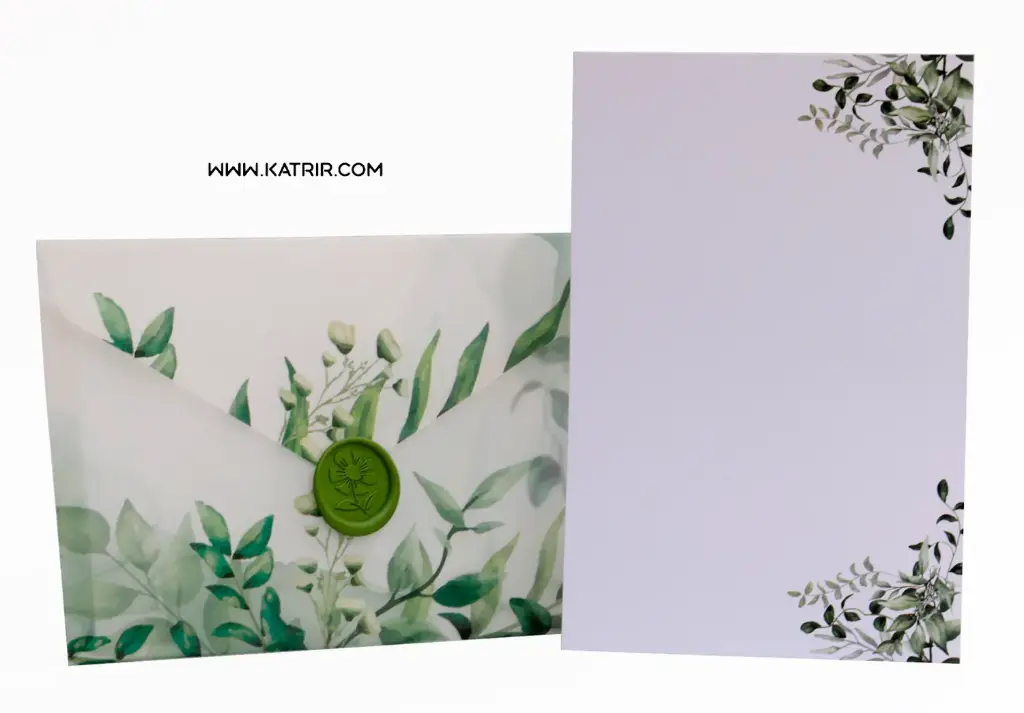 پاکت کارت پستال هیرمند ( Hirmand ) مدل کالک گلدار ، کد 893 