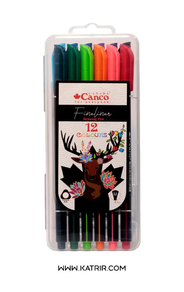 روان نویس نوک نمدی کنکو ( Canco ) مدل فاینلاینر ، 6 رنگ و 12 رنگ