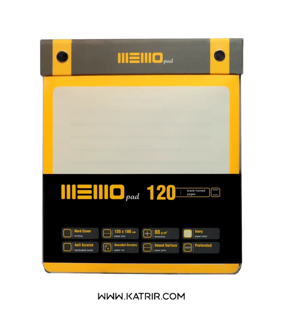 لگال پد آراد ( Arad )  مدل Memo خطدار ، جلد سخت ، کد 9343