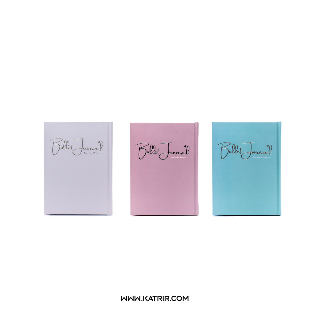 دفتر نقطه ای برگ ( Barg ) مدل bullet journal نقره کوب  - سایز A5 کد 252