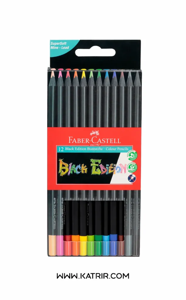مداد رنگی فابرکاستل ( Faber-castel ) مدل 12 رنگ بلک ادیتیشن ، کد 6412