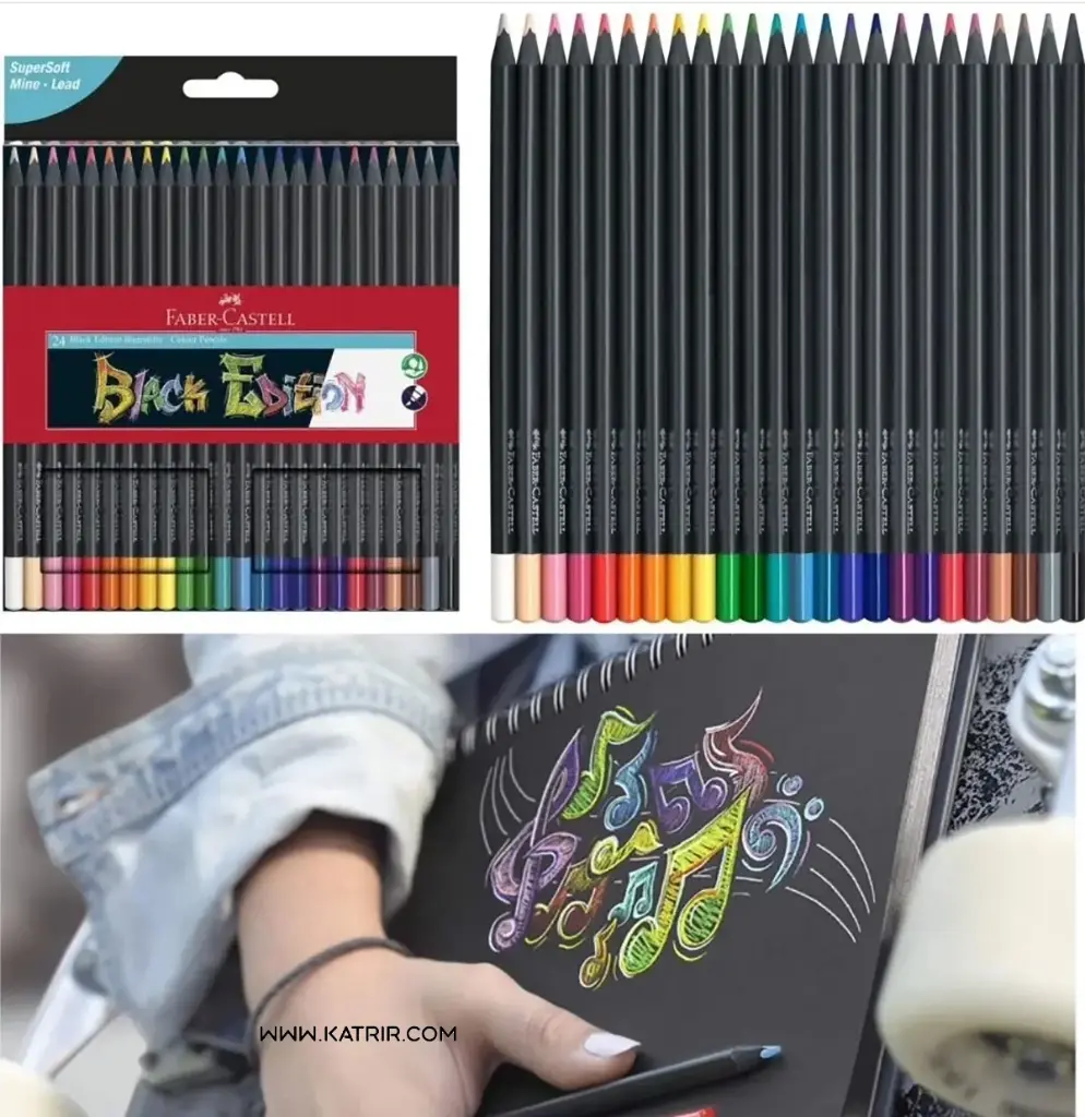 مداد رنگی فابرکاستل ( Faber-castel ) مدل 24 رنگ بلک ادیتیشن ، کد 6424