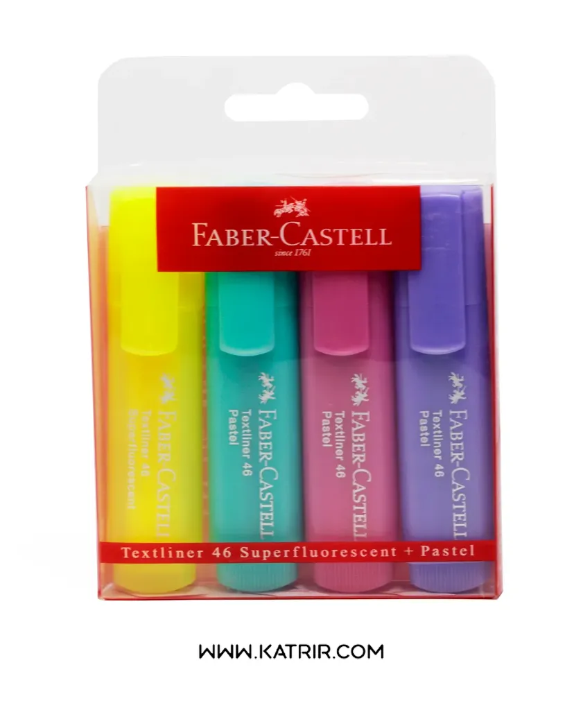 علامت گذار فابرکاستل ( Faber-castel ) بسته 4 عددی ، کد 4610