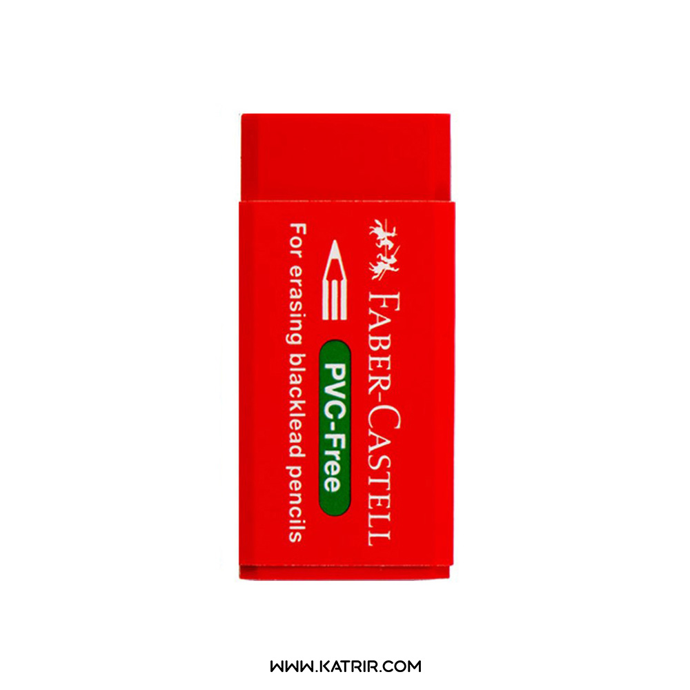 پاک کن  متوسط فابر کاستل ( Faber Castell ) مدل PVC Free قرمز - کد 9577