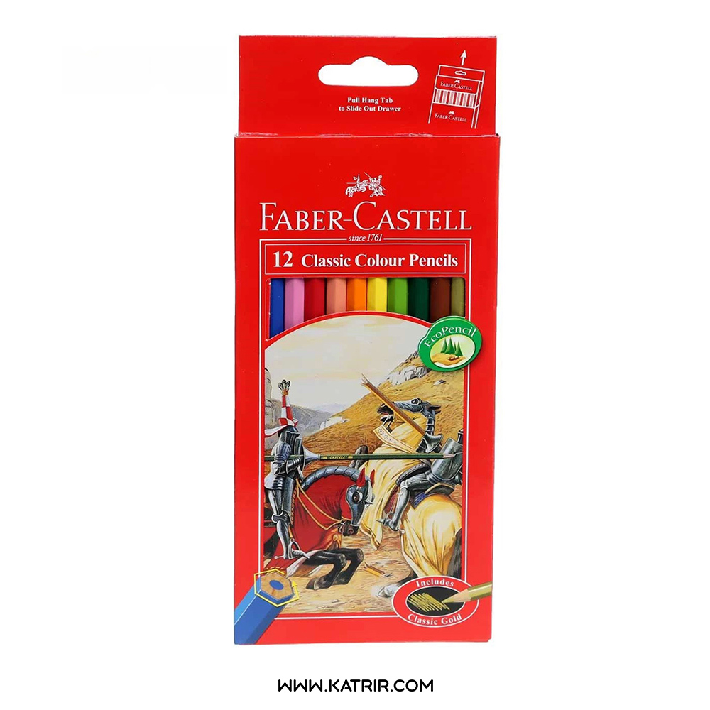 مداد رنگی 12 رنگ فابرکاستل ( Faber Castell ) جعبه مقوایی - کد 115852