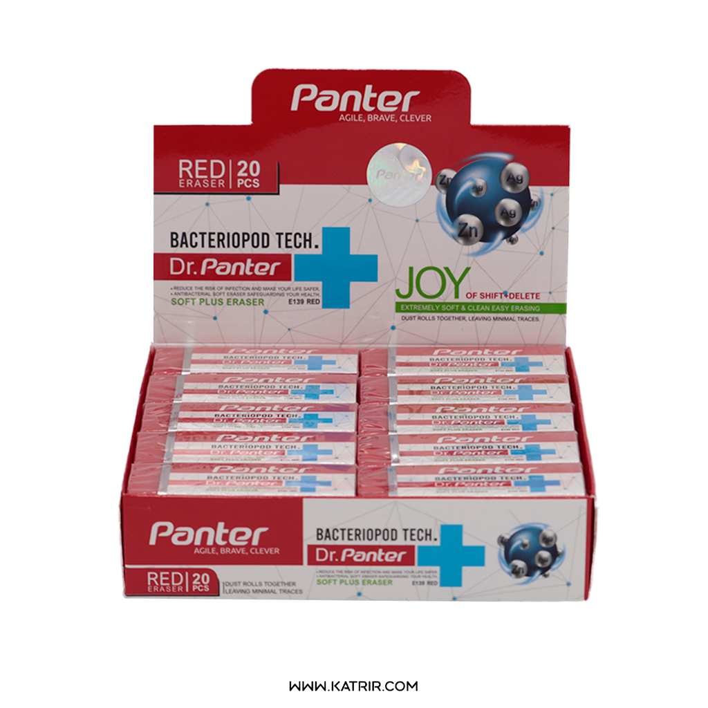 پاک کن پنتر ( Panter ) مدل آنتی باکتریال ، قرمز (بزرگ)