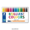 ماژیک نقاشی 30 رنگ استدلر ( Staedtler ) مدل جعبه فلزی - کد 323m30