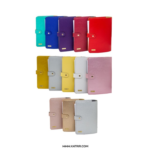 دفتر کلاسوری کلیپس ( Clips )  مدل 20 حلقه قفل فلزی ، سایز رقعی کد 2596