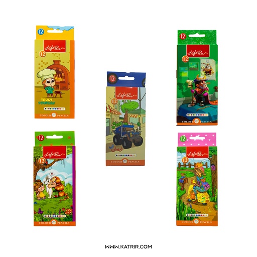 مداد رنگی لایف پن ( Life pen) مدل 12 رنگ ، جعبه مقوایی ، کد 742