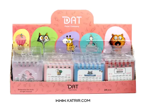 تقویم رومیزی 1405دات ( Dat ) مدل فانتزی 6*6 ، کد 374