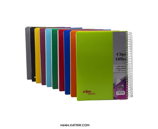 دفتر سیمی کلیپس ( Clips ) مدل 200 برگ P.P ، سایز رحلی ، کد 2745