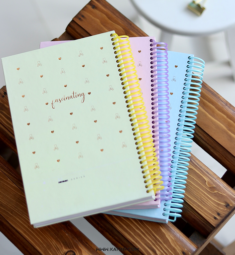 دفتر سیمی برگ ( Barg ) مدل کیوت ، طلاکوب